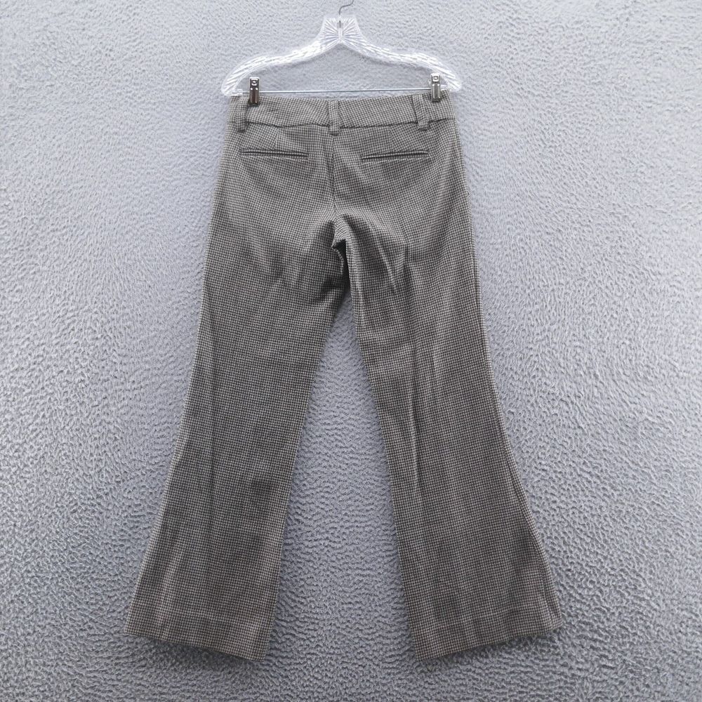 Alice Olivia Womens Wide Leg Wool Trouser Pants 2 Beige Brown Houndstooth Career - Picture 3 of 13